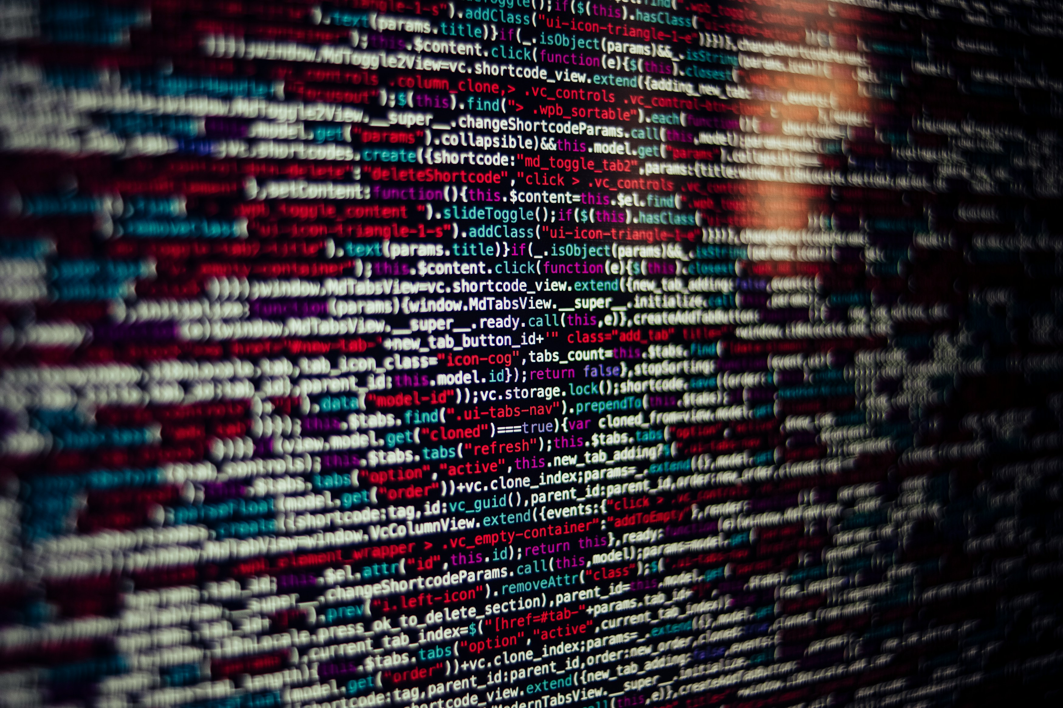 a code snippet on a laptop screen